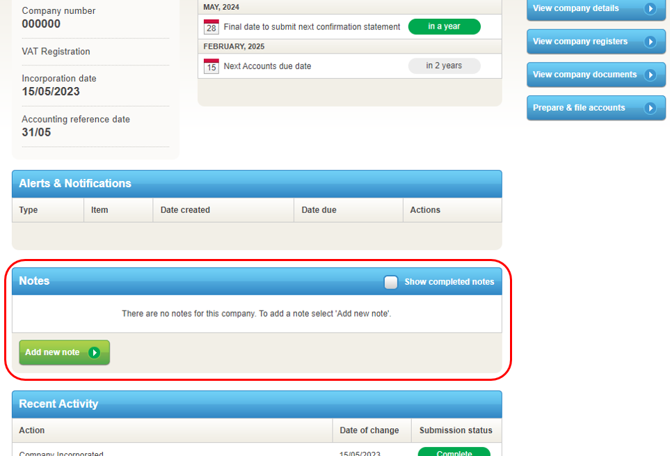 How to switch off the Notes section – Inform Direct
